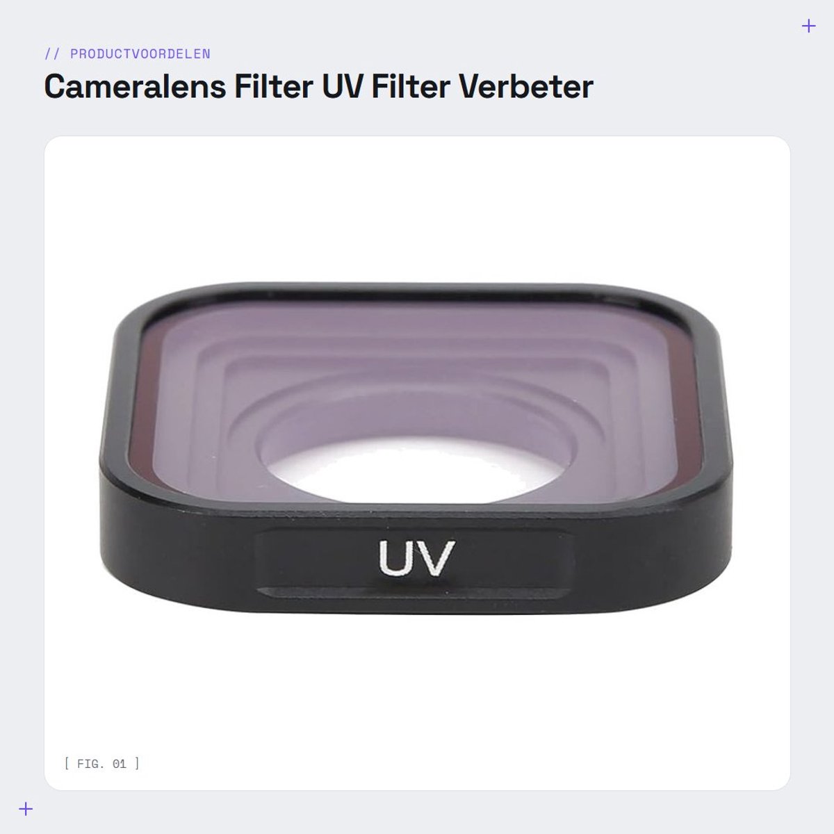 Dailygoods- Cameralensfilter UV Bescherming - UV Filter 67mm - Lensbeschermkap - Bewegingscamera voor 9 - Verbeterde Kleurweergave - Scherpe Opnamen