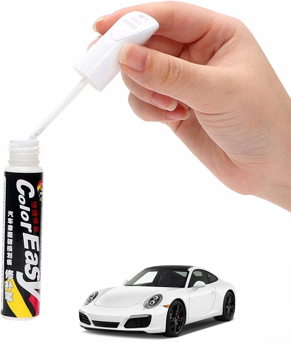 Dailygoods- Autolakstift Reparatiestift - Krassen in de Auto - Lakstift voor Auto - Schadeherstel - Wit - Eenvoudig in gebruik - Lakpen