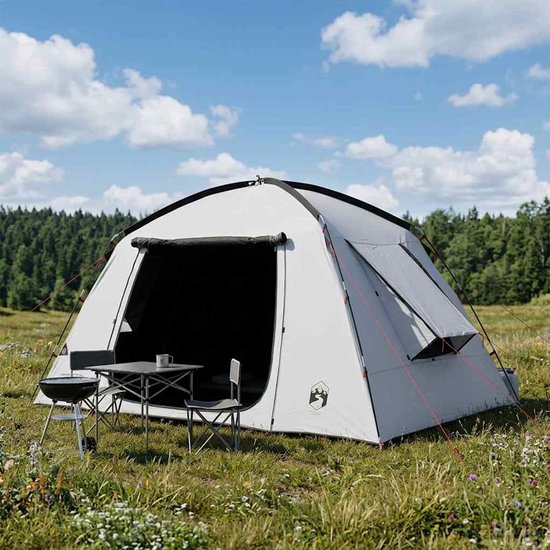 vidaXL - Huisje - Tent - met - dak - Wit - Blackout - 300 - x - 210 - x - 156 - cm - Polyester van Vidaxl — afbeelding 4
