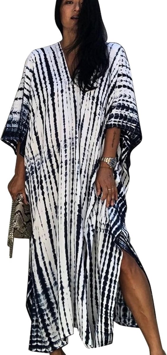 Strandponcho Dames - Bikini Cover Up - Zomerse Ontspanning - Losse Kaftan Stijl - One Size