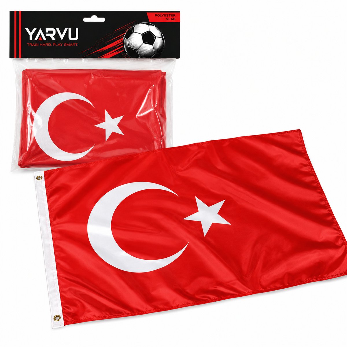 Yarvu ® - Turkse Vlag - Vlag Turkije - 90*150 cm Groot - Flag Turkey - Turk - Zwaaivlag - Nationale Vlag - WK 2026