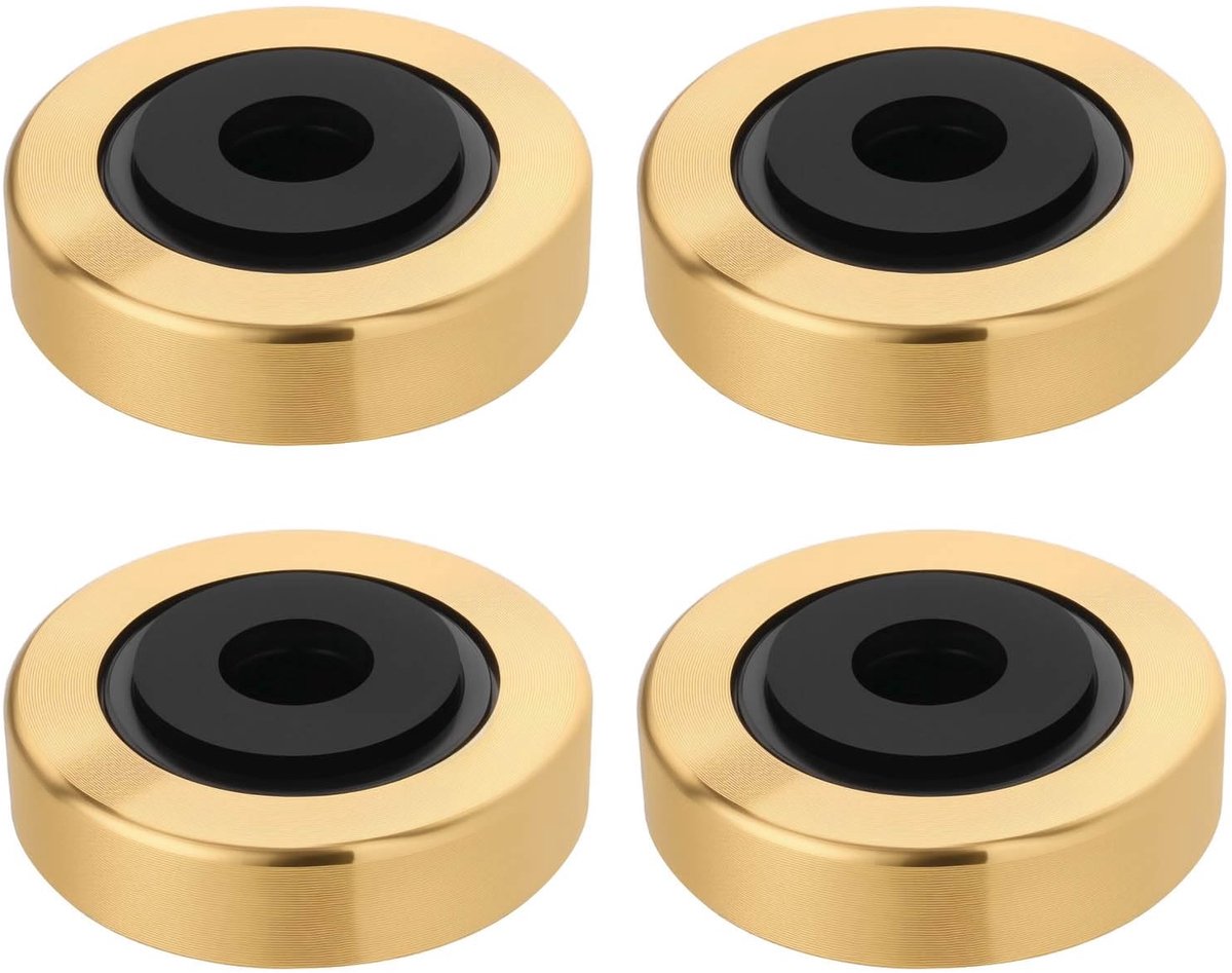 Dailygoods- Apparaat Voeten Goud - Aluminium Voeten - Demping Voeten - Isolerende Voeten - Trillingsdemping - Geschikt voor 20 kg - Speaker Voeten