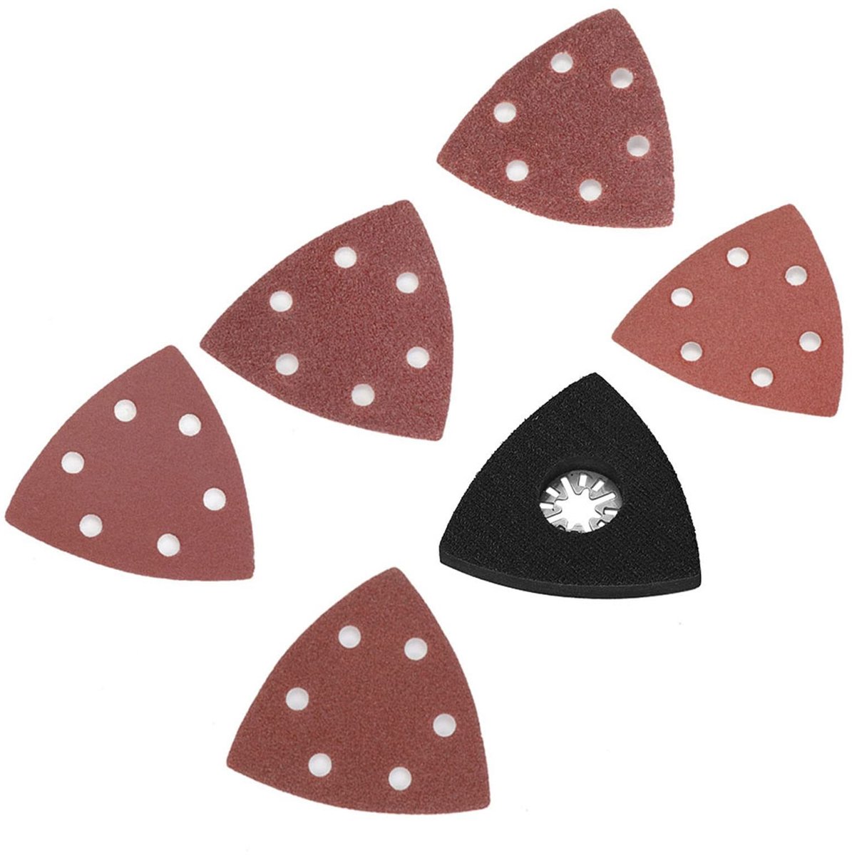 Dailygoods- Schuurset 101Pc - Schuurpapier 90mm - Driehoekig Schuurkussen 80mm - Fijn Schuurpapier - Voor Oscillerende Multi Tool - Professionele Veiligheid