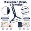 Rasoir bleu foncé avec bande rainurée et à picots pour canapé, tapis, panier, vêtements, tissu et peluches.