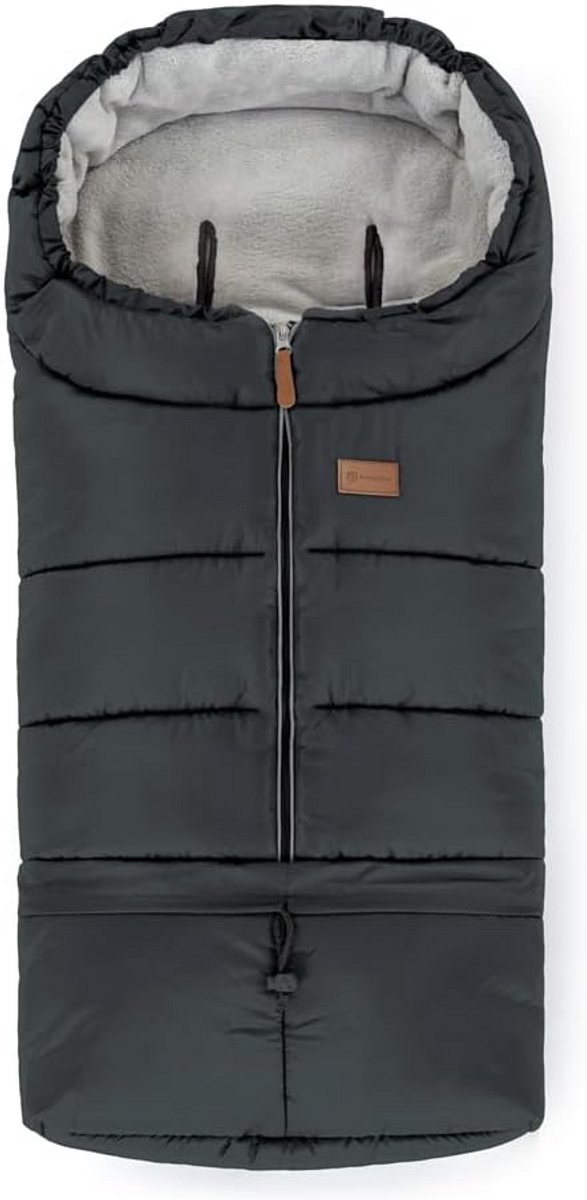 Kinderwagen Slaapzak - Voetenzak Baby - Warm Blijven - Waterdicht Winddicht - 110 cm Lang - Houtskool Grijs