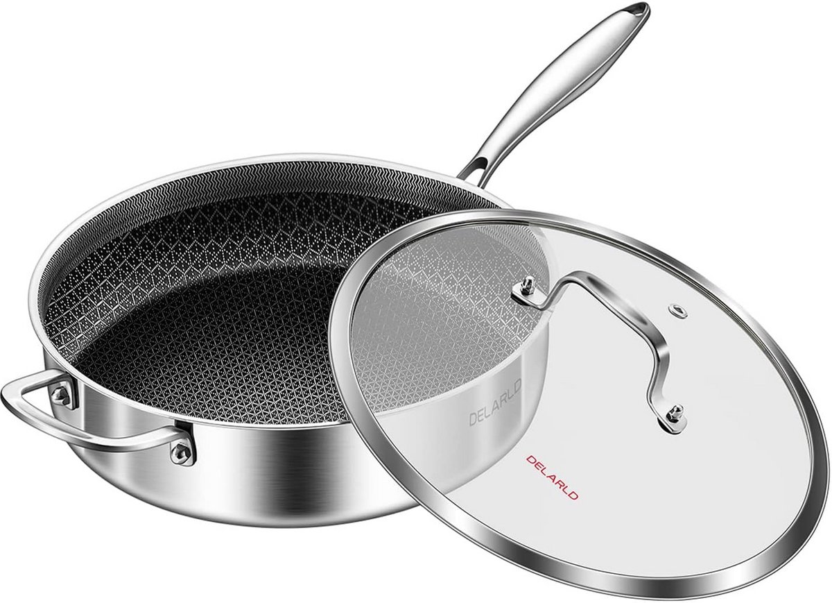 Koekenpan - Steelpan - Koken - Tri-Ply Constructie - 30 cm - Zilver