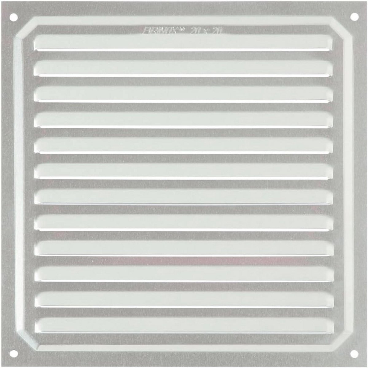 Ventilatierooster Aluminium - Luchtgitter - Ventilatie Verbeteren - Inclusief Bevestigingsmateriaal - 20 x 20 cm - Zilver