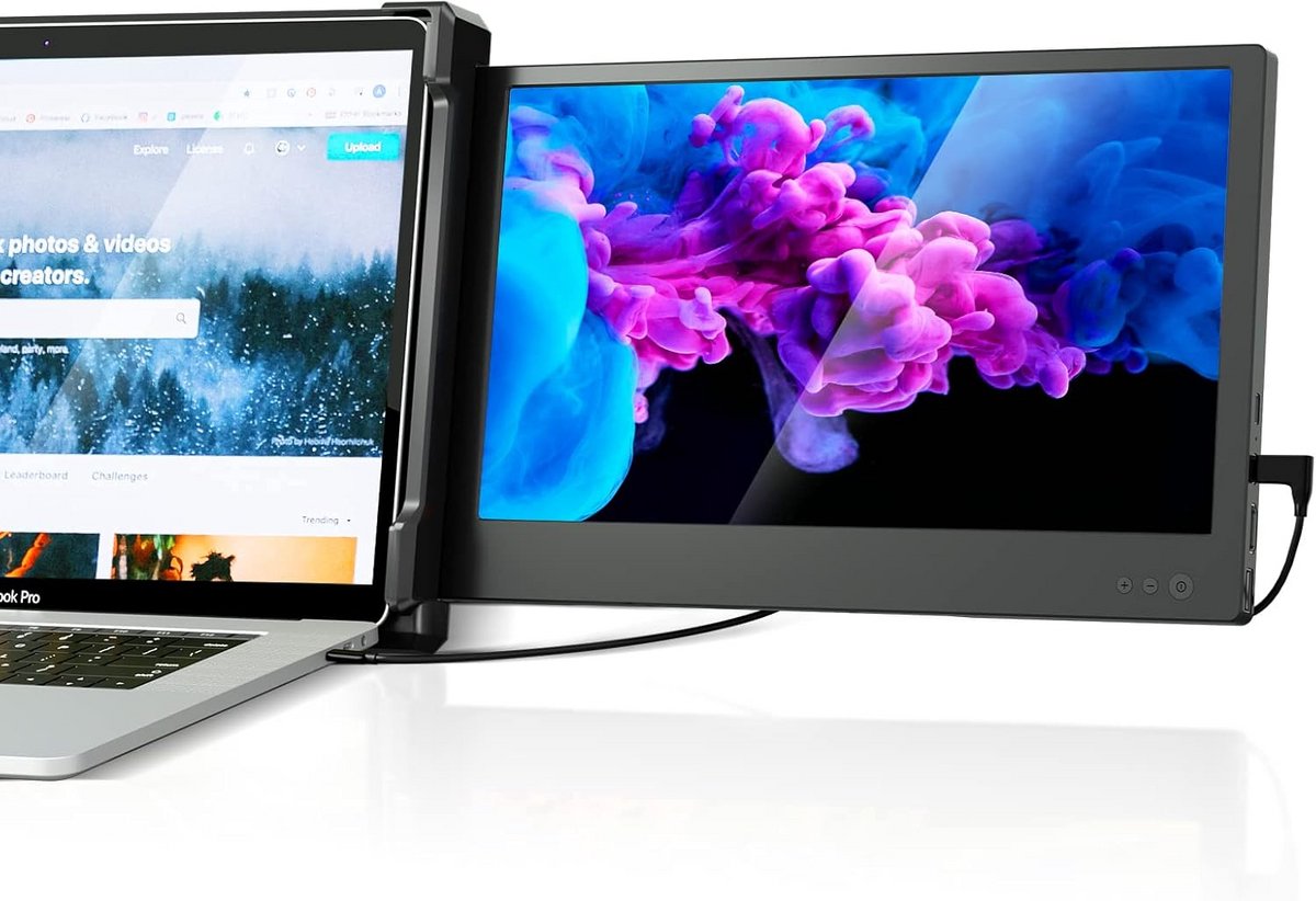Draagbare Monitor - Extra Scherm - Multitasking Vergroten - Full HD IPS - 12 Inch - Zwart