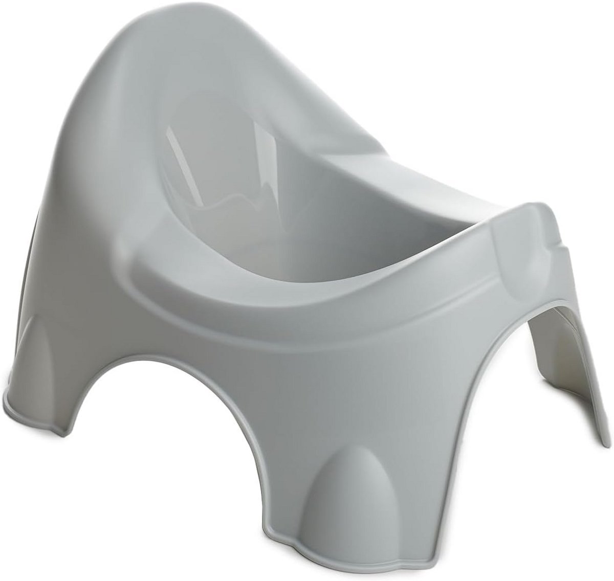 Kinderpotje - Baby toilet - Zindelijkheid leren - Ergonomische vorm - 29 x 26 x 20 cm - Grijs