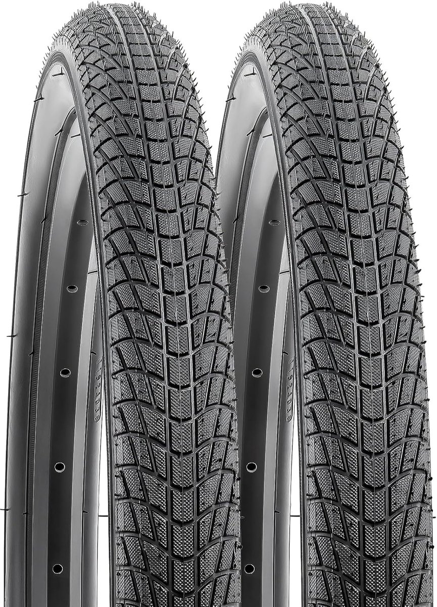 Fietsbanden Set - Banden Binnenbanden - Stadsverkeer Fietsen - Ultra Duurzaam Rubber - 20 Inch - Zwart