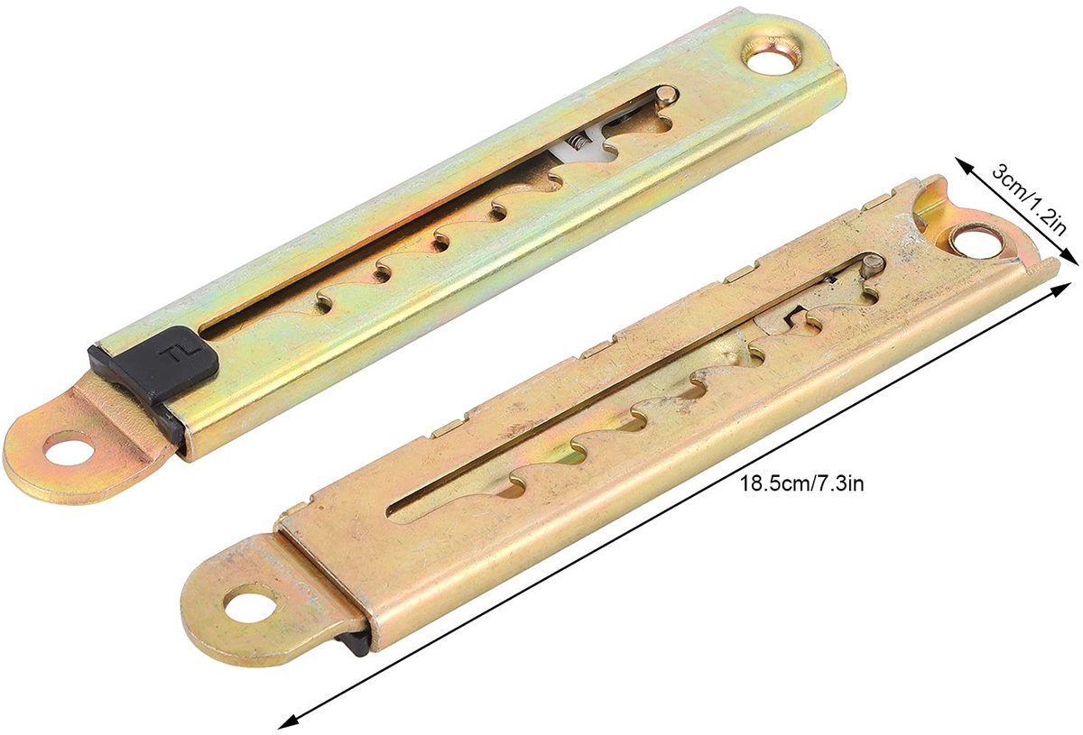 Dailygoods- Verstelbare Scharnier Hoogwaardige Staal - Verstelbare Beugel - Meubelaccessoires - Scharnier voor Sofa - Hoofdeinde Verstelbaar - Duurzaam en Corrosiebestendig
