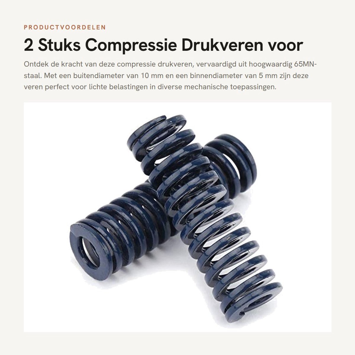 Dailygoods - 2 Stuks Compressie Drukveren voor Mechanische Toepassingen
