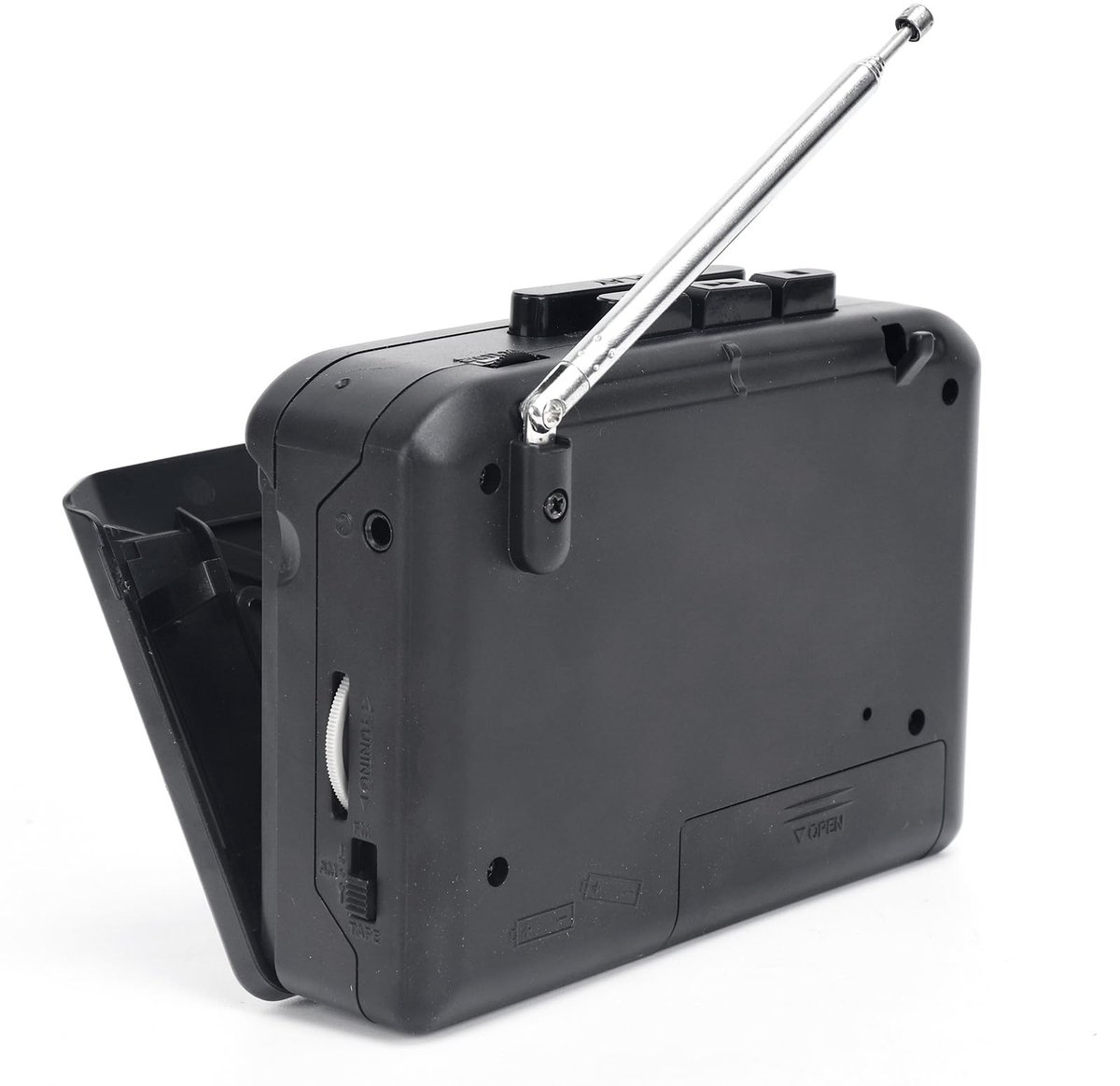 Dailygoods- Cassettespeler Draagbaar - USB-cassettespeler - AM/FM-radio - Retro-stijl - Stereoluidsprekers - Hoofdtelefoonsysteem - Compact ontwerp - Bandrecorder