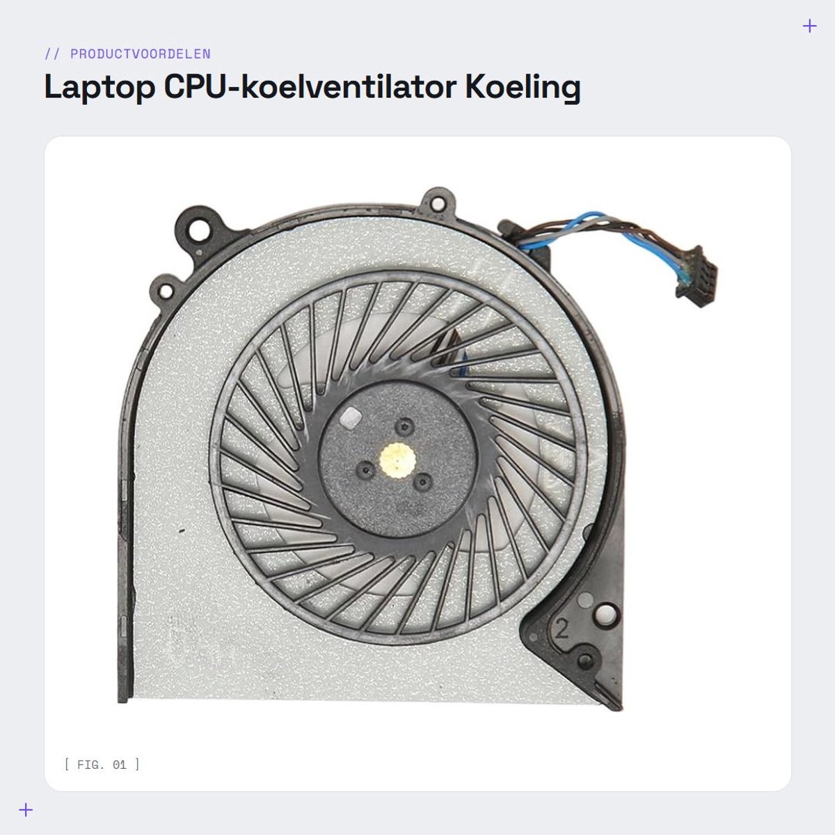 Dailygoods - Laptop CPU-koelventilator - Koeling - Eenvoudige installatie - Lichtgewicht - Notebook-koelventilator - Geschikt voor Elitebook 820 G3 72...