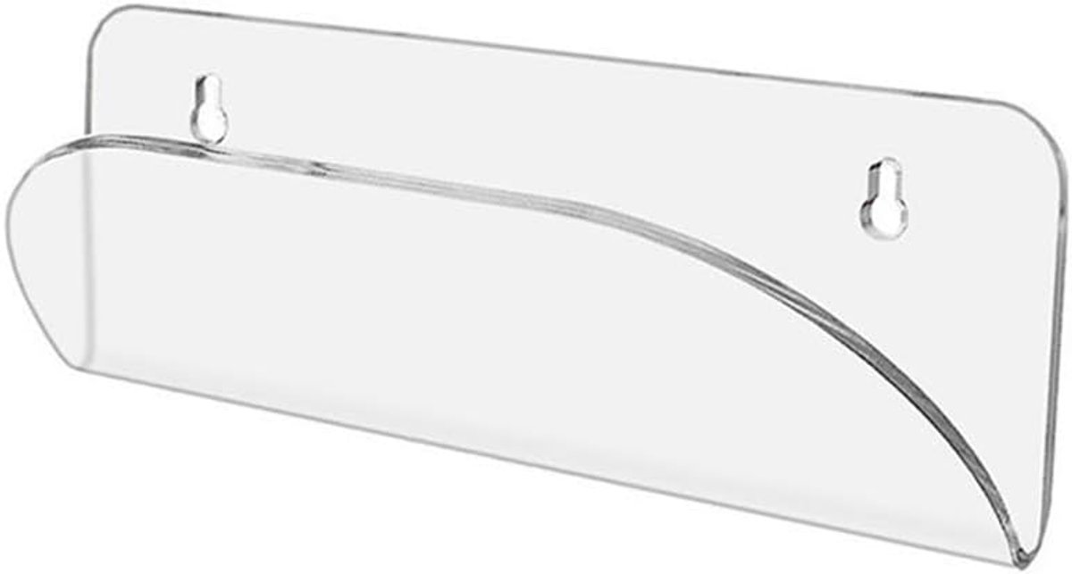 Skateboard Display Muurrek Kunst Tonen Sterk Acryl 29 x 11 x 10 cm Transparant