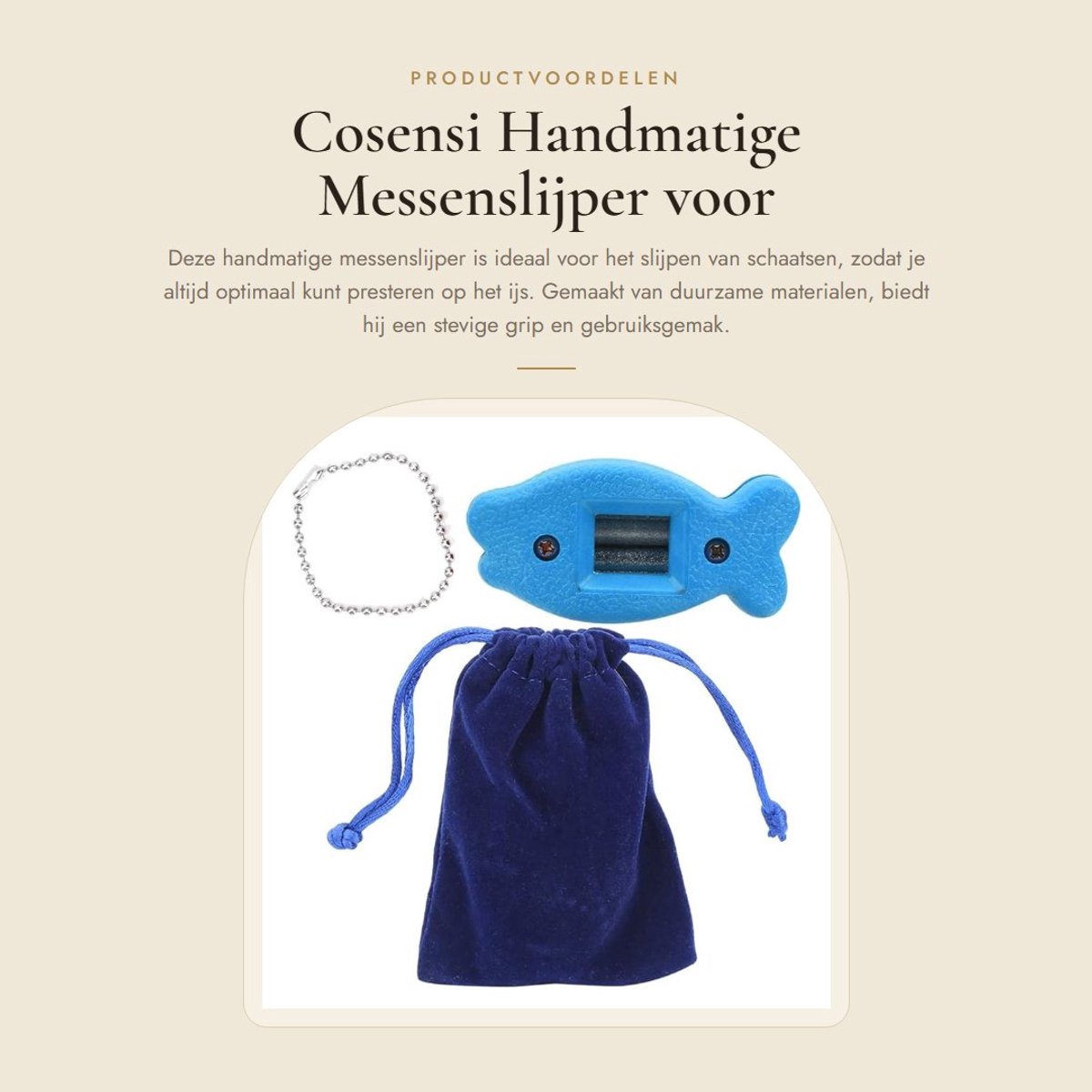 Dailygoods- Schaatsen Slijper Handmatig - Draagbare Tas - Antislip - Duurzaam - Gekwalificeerd Kunststof - Fijne Slijpsteen - Schaatsenslijper