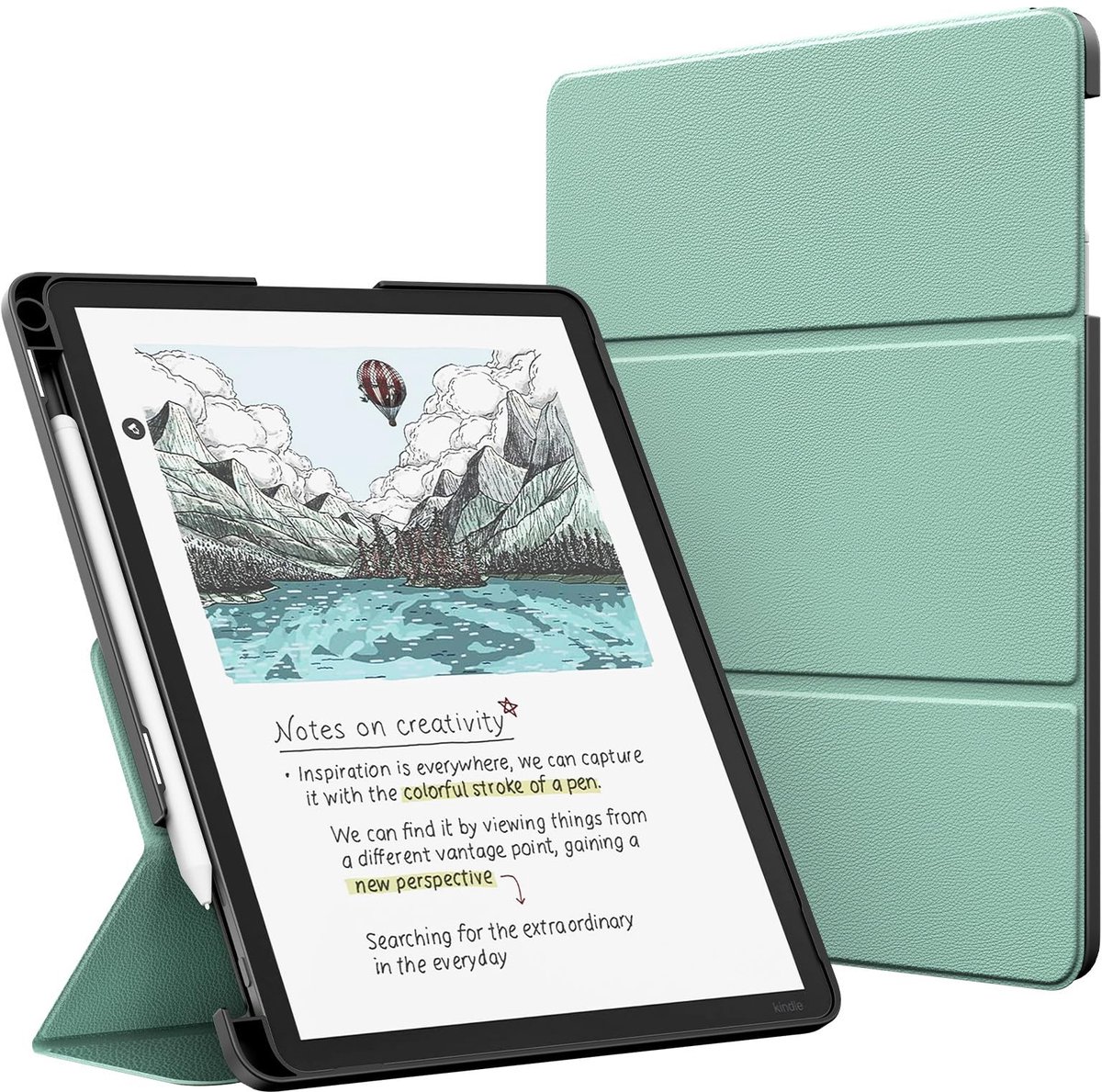 Dailygoods- Stand Case - Premium Leren Trifold - Kindle Hoesje Gen 11 - Auto Sleep/Wake - Penhouder - Lichtgewicht Schokbestendig - Kindlehoes