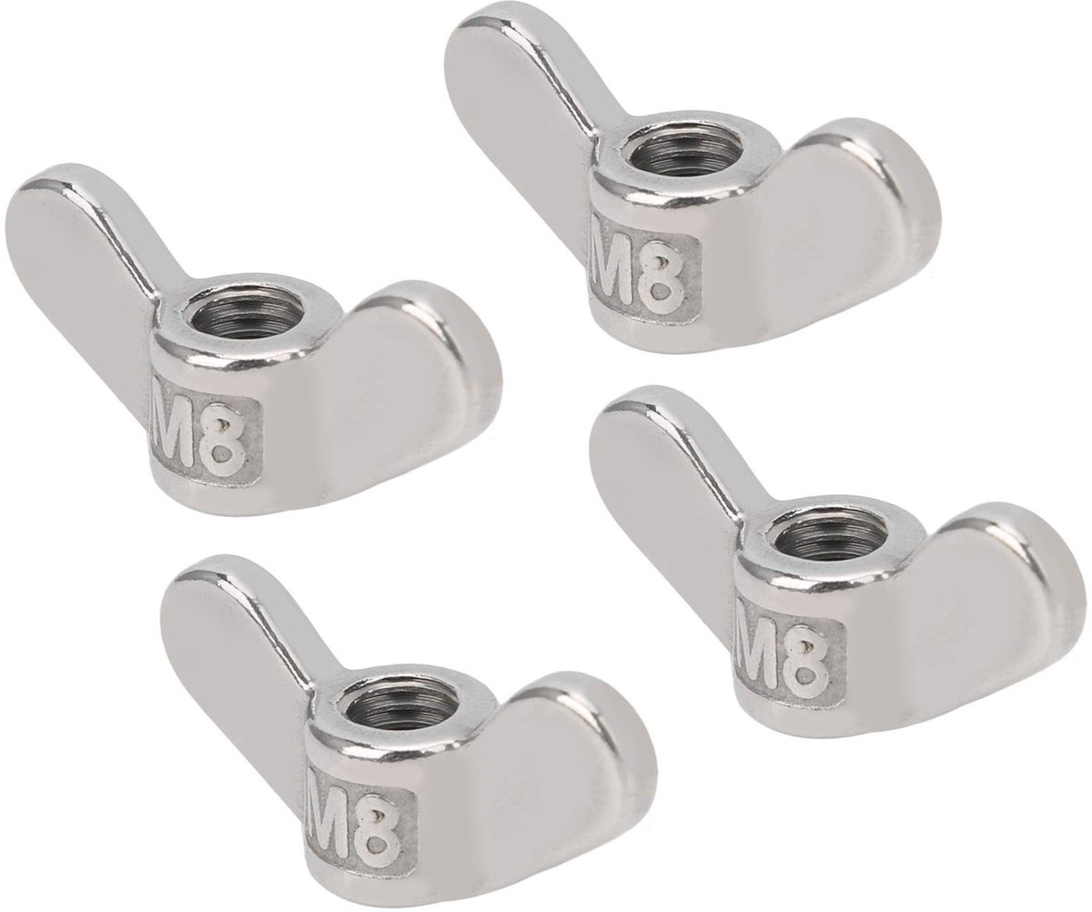 Dailygoods- Vleugelmoer M8 - 10 Stuks - Roestvrij Staal 304 - Bevestigingshardware - Eenvoudig te Gebruiken - Braamvrij Oppervlak - Vlindermoer