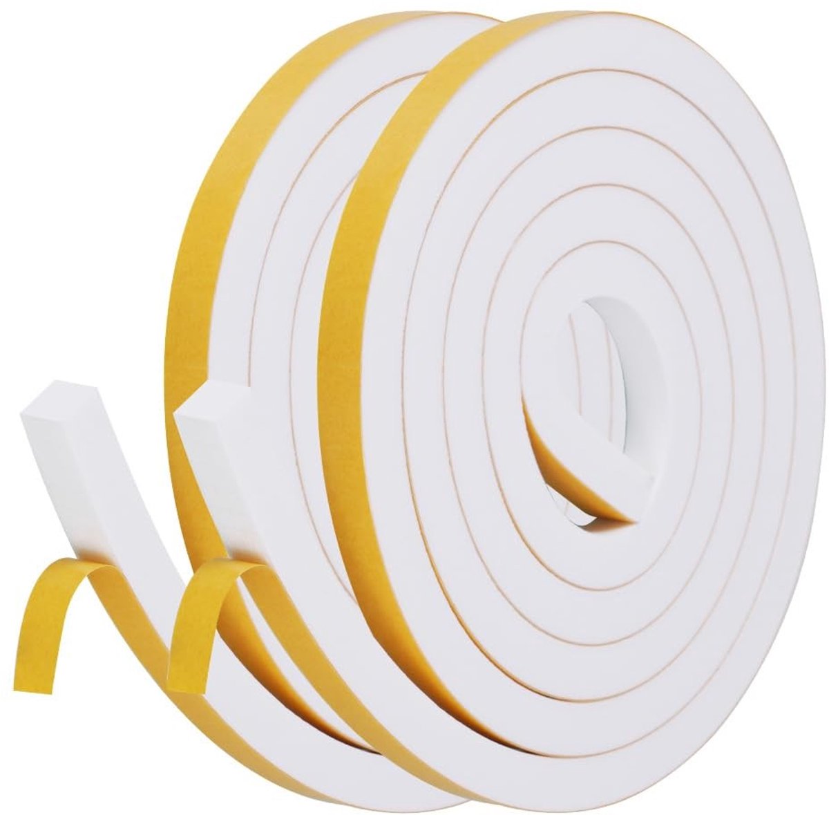 Dailygoods - Zelfklevende Schuimstrip - Geluidsdichte Deurrubbers - Waterdicht - 12x12 mm - Ideaal voor Deuren en Ramen - 4 Meter lang