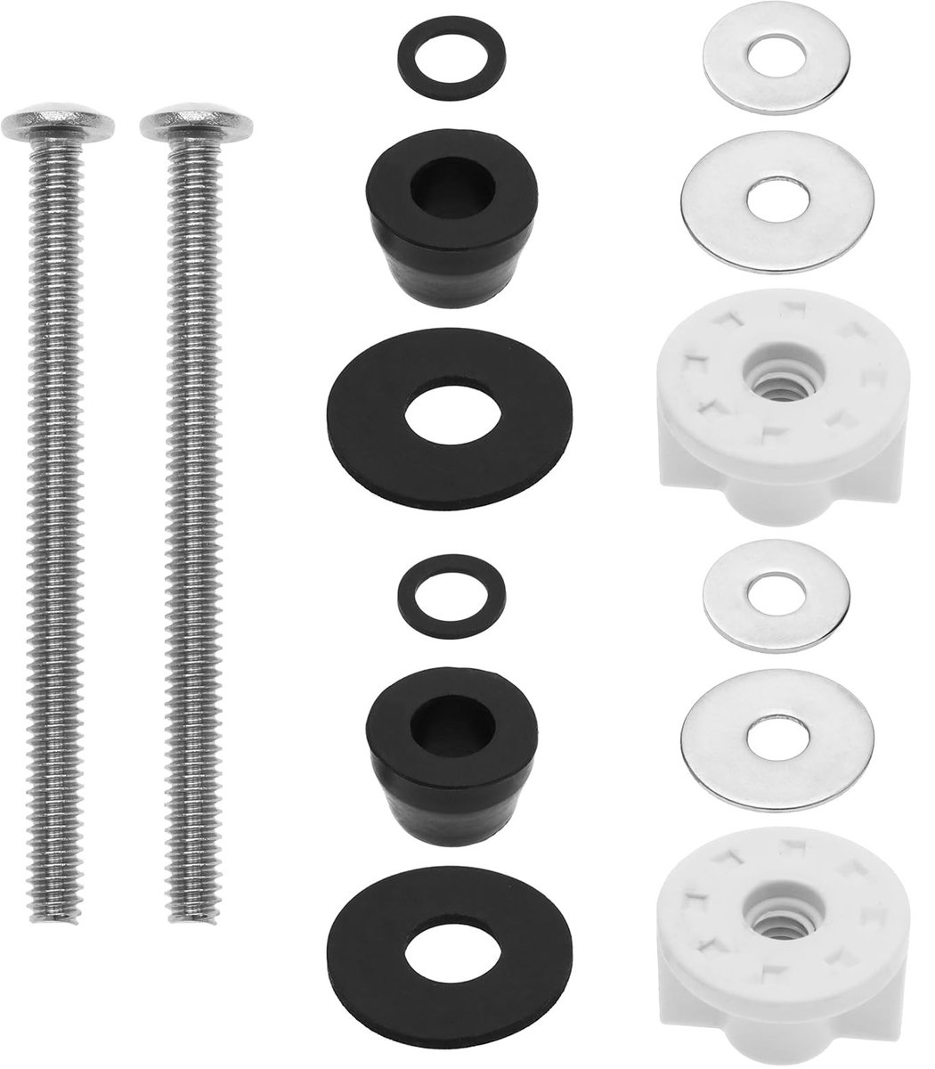 Dailygoods- Toiletbril Scharnier Set - Vervangingsbouten - Roestvrij