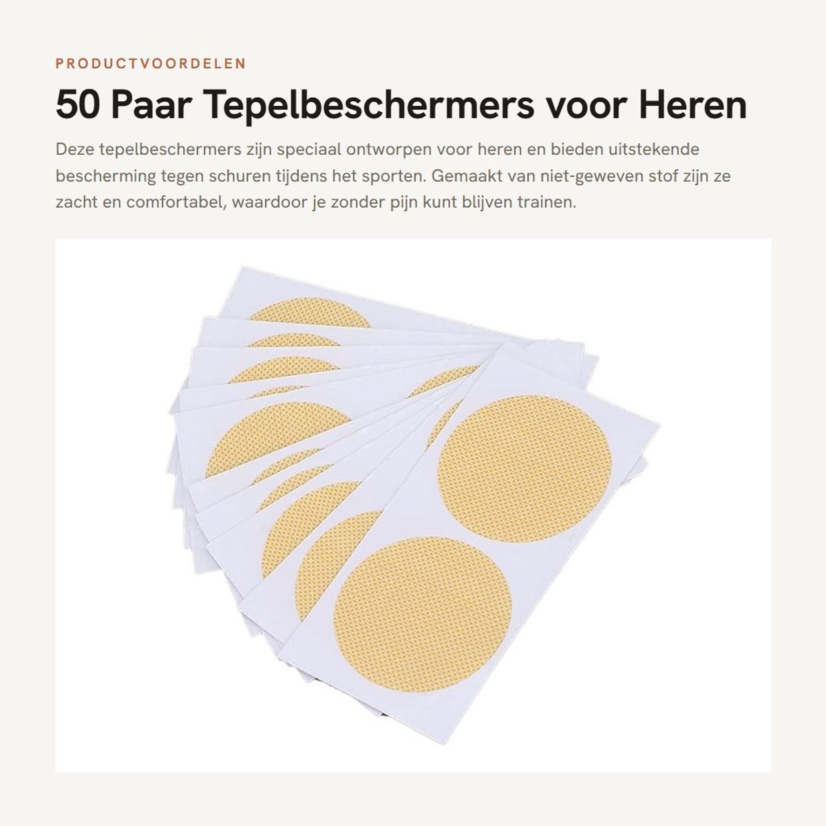 Dailygoods- Tepelbeschermer 50 Paar - Ademend - Zweetbestendig - Niet-klevend - Absorberend - Geschikt voor gevoelige huid - Tepelcovers