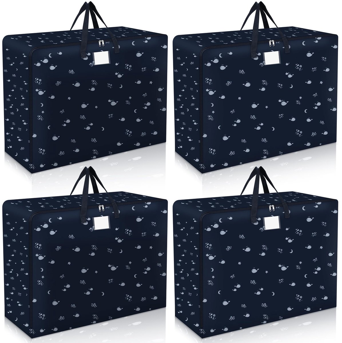 Dailygoods- Opbergtas 4 stuks - Grote Opbergtas 105 l - Waterdichte Verhuiszakken - Opvouwbaar - Oxford-stof - Met Ritssluiting - Opbergzak