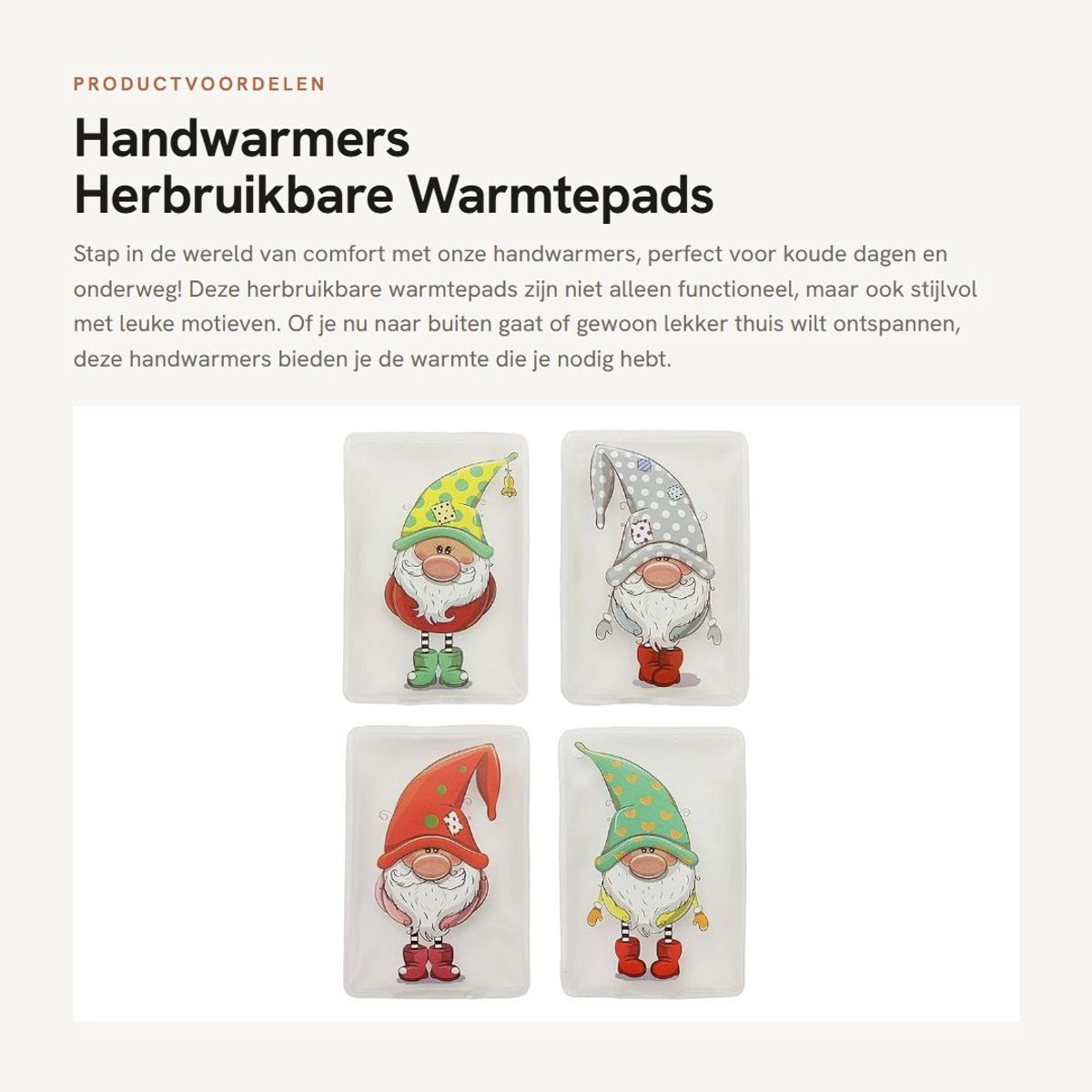 Dailygoods- Handwarmers Oplaadbaar - Herbruikbare Warmtezakjes - Warmtepads - Lichtgewicht - Set van 4 - Zachte Hoes van 100% Kunststof