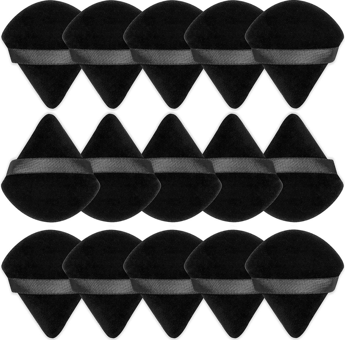 Dailygoods- Make-up Spons Ultra Zacht - 15 Stuks - Wasbaar - Velours - Driehoek - Geschikt voor Poeder en Vloeibare Foundation - Make-up Applicator