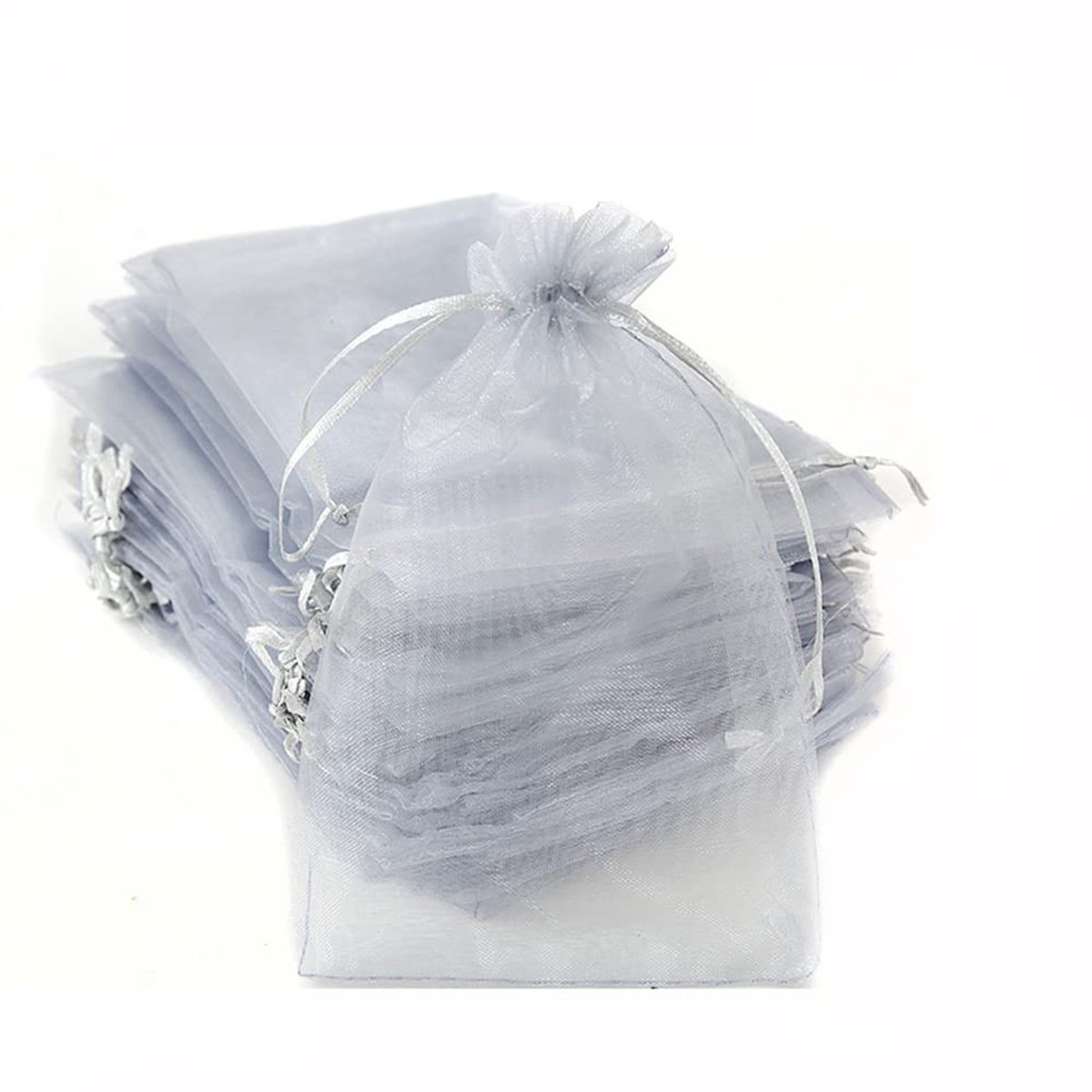 Dailygoods- Organza Zakjes 30 Stuks - Cadeauzakjes - Trekkoord - Snoepzakjes - Sieradenzakjes - 7 x 9 cm - Verkrijgbaar in Diverse Kleuren