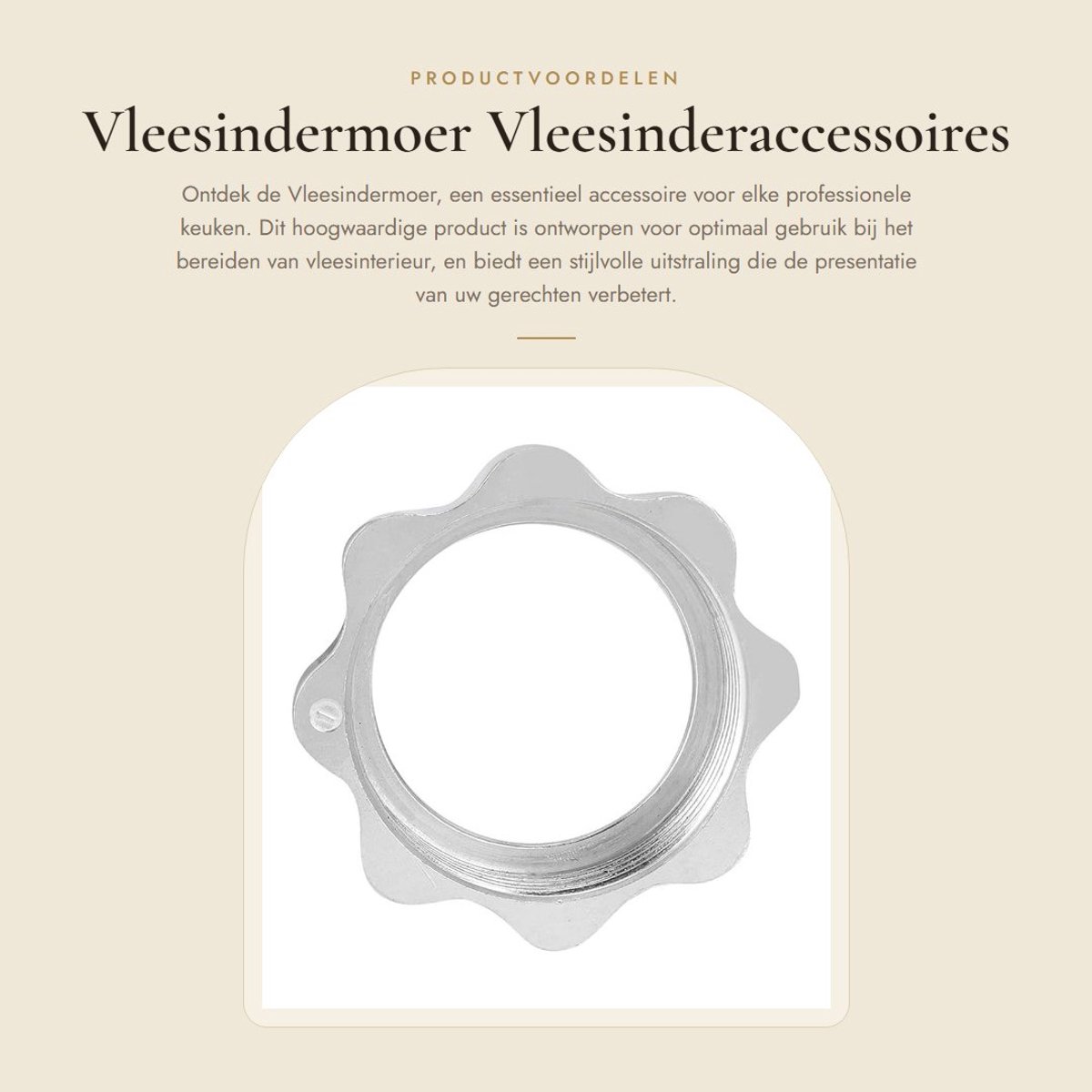 Dailygoods- Hoekmoer Aluminium - Vleesinterieur Accessoire - Professioneel Gebruik - Eenvoudig te Installeren - Hoogwaardige Kwaliteit - Stijlvol Ontwerp - Vleesmoer
