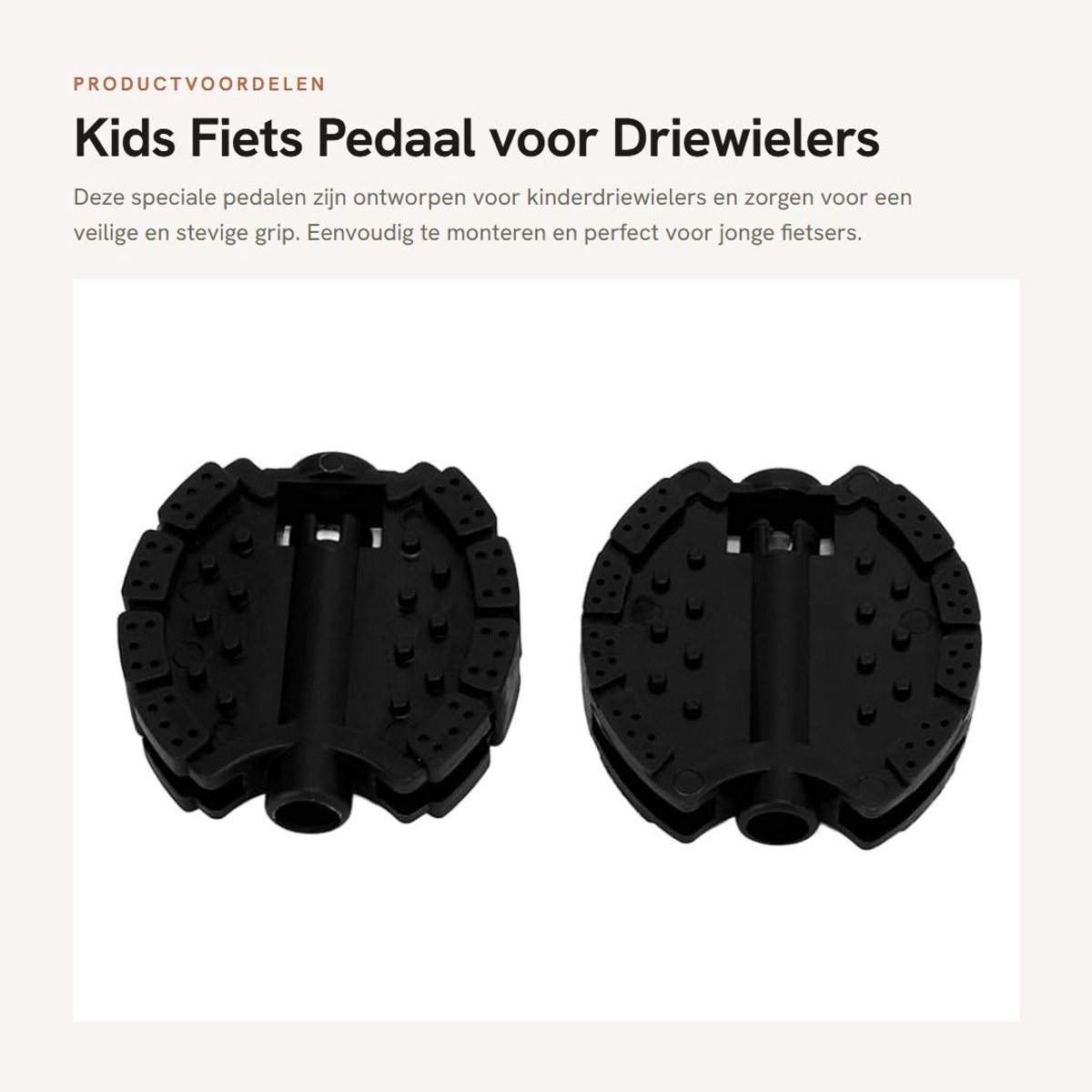 Dailygoods- Fiets Pedaal 2 Stuks - Kinderfietspedaal - Kunststof - Driewieler Accessoires - Eenvoudig te Installeren - Duurzaam