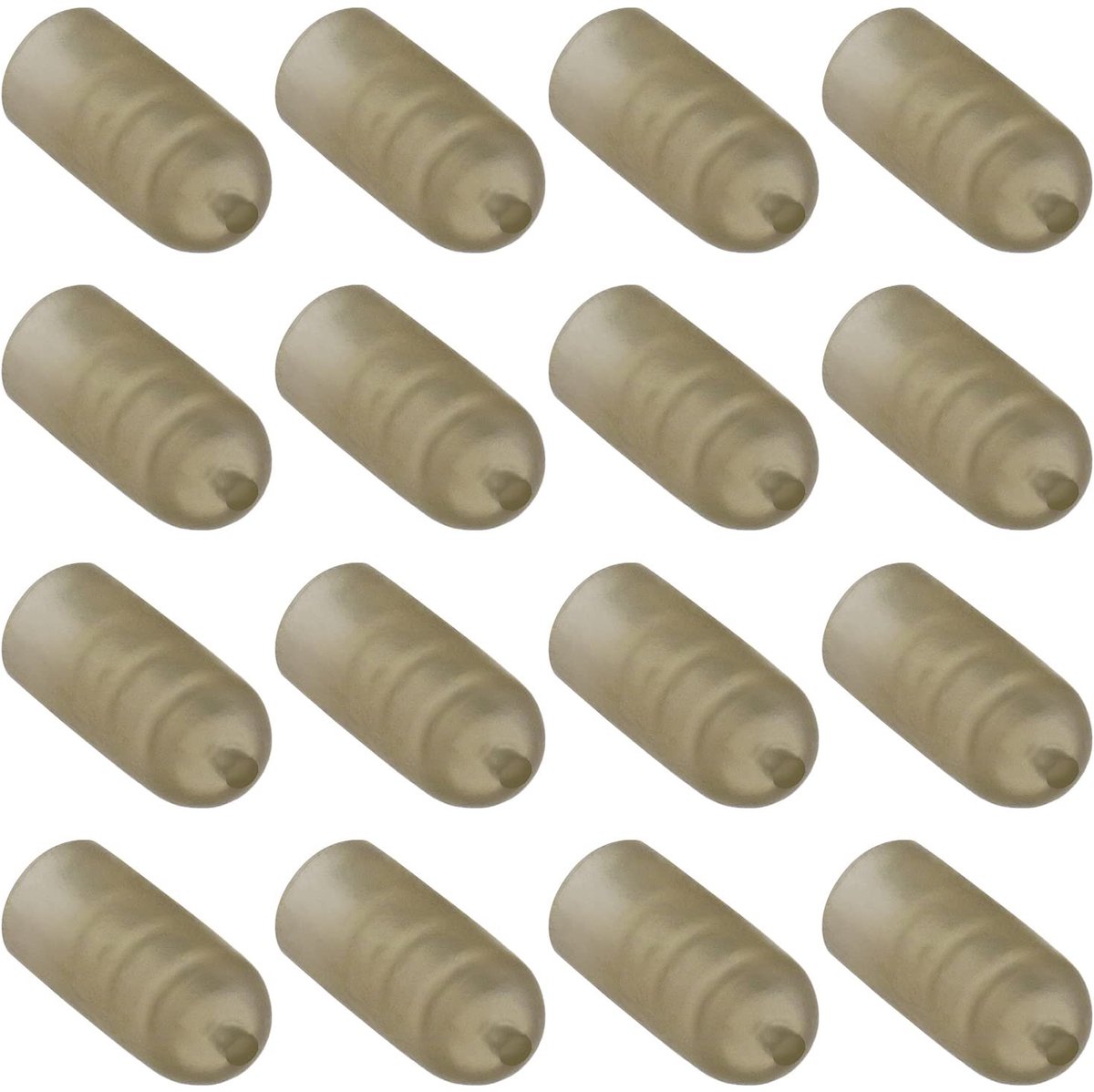 Dailygoods- Vissen Kralen 50 Stuks - Siliconen Kralen 12x6mm - Cilindrische Kralen - Duurzaam en Betrouwbaar - Geschikt voor Elastieken 12-18 - Vissaccessoires