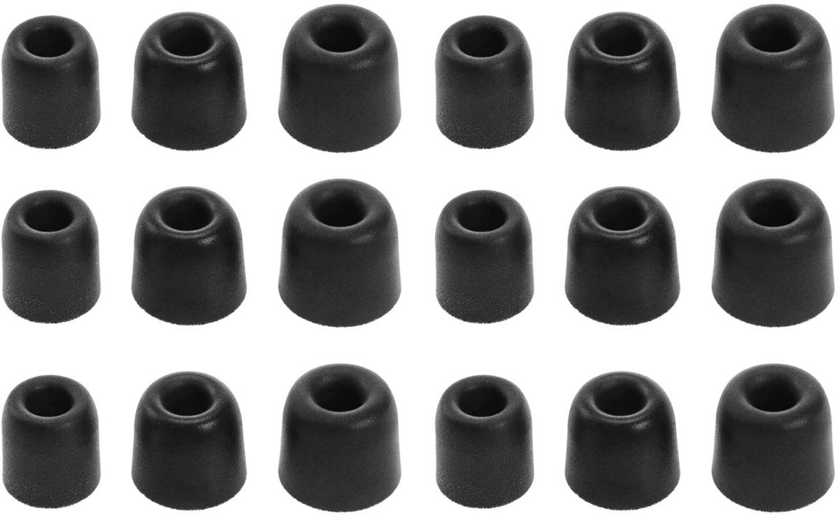 Dailygoods - Oordopjes - Geluidsgeïsoleerde traagschuim oordopjes - 3 maten S/M/L - Zwart - Vervangende oordopjes voor hoofdtelefoon - Compatibel met...