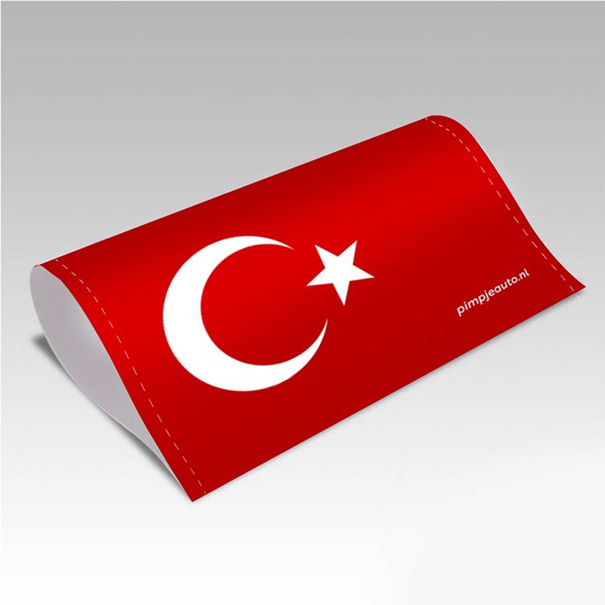 PimpJeAuto-Pimpers-Turkse vlag-Rood-Medium-160x80mm-Zelfklevend