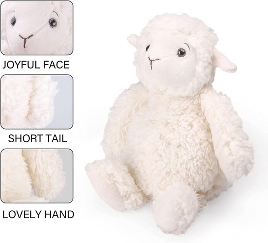 Zacht Pluchen Schaap Knuffel 30cm - Schattig Lam Speelgoed voor Kinderen en Decoratie van Luna Lifestyle — afbeelding 4