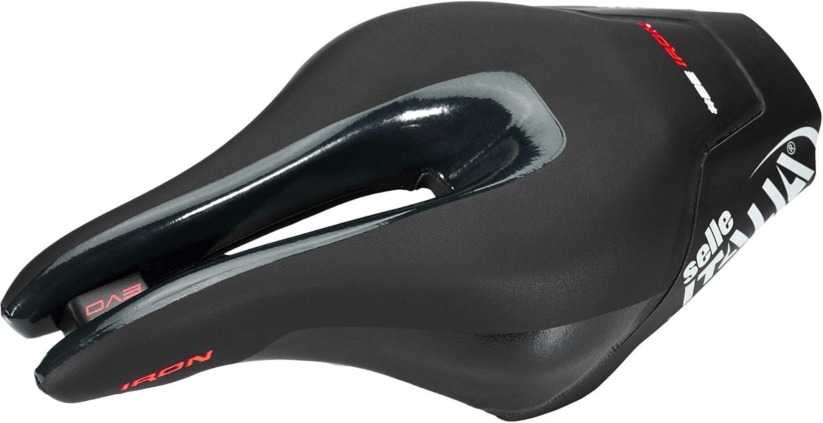 Fietszadel - Triathlon Zadel - Lange Afstanden - Superflow Technologie - 132 x 257 mm - Zwart