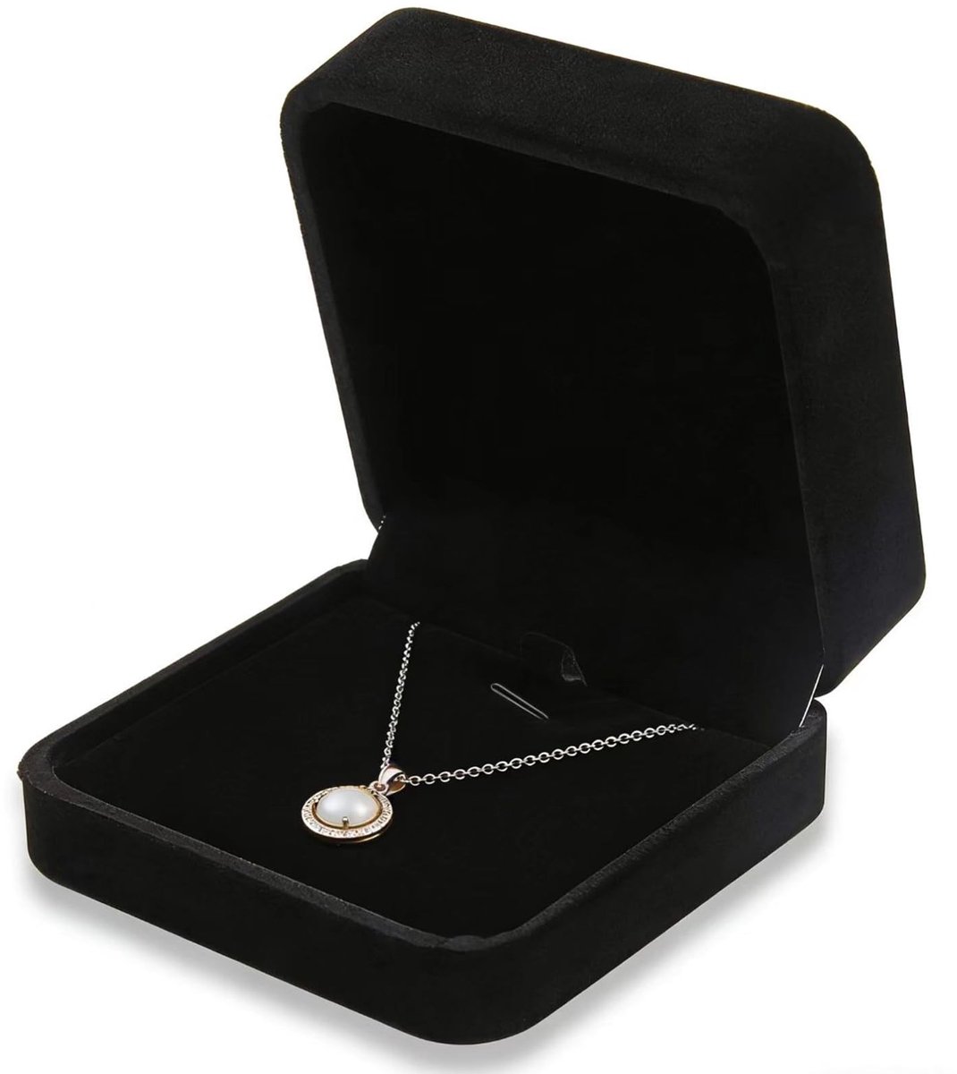 Dailygoods- Sieradendoos Elegante Fluwelen Geschenkdoos - Cadeaudoos - Sieraden Doosje - Sieradendoosje Klein - Sieradenrek - Compact Ontwerp