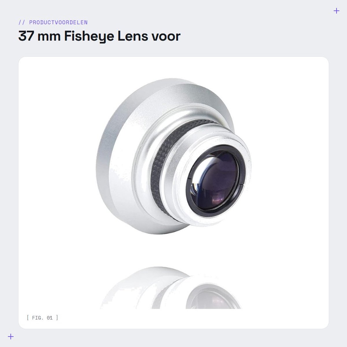 Dailygoods- Fisheye Lens 37 mm - Super Fisheye - Groothoeklens - Cameralenzen - Aluminiumlegering - Optisch Glas - Cameralens