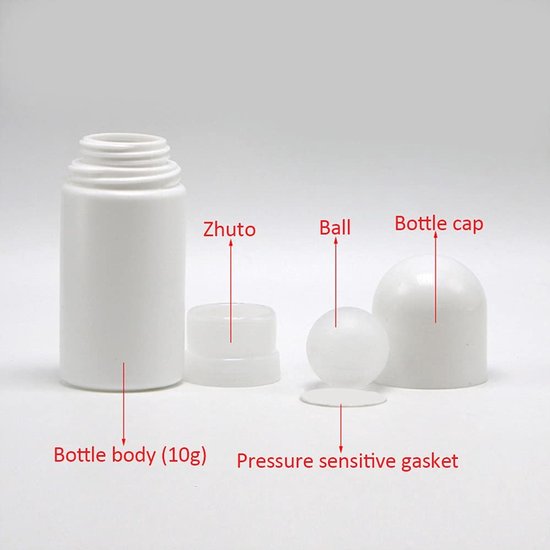 Dailygoods- Roll-on Fles 4 Stuks - 50 ml Navulbare Fles - Lekvrije Plastic Fles - Lichtgewicht en Draagbaar - Voor Geur en Aromatherapie - Roll-on Bottle van Dailygoods — afbeelding 5