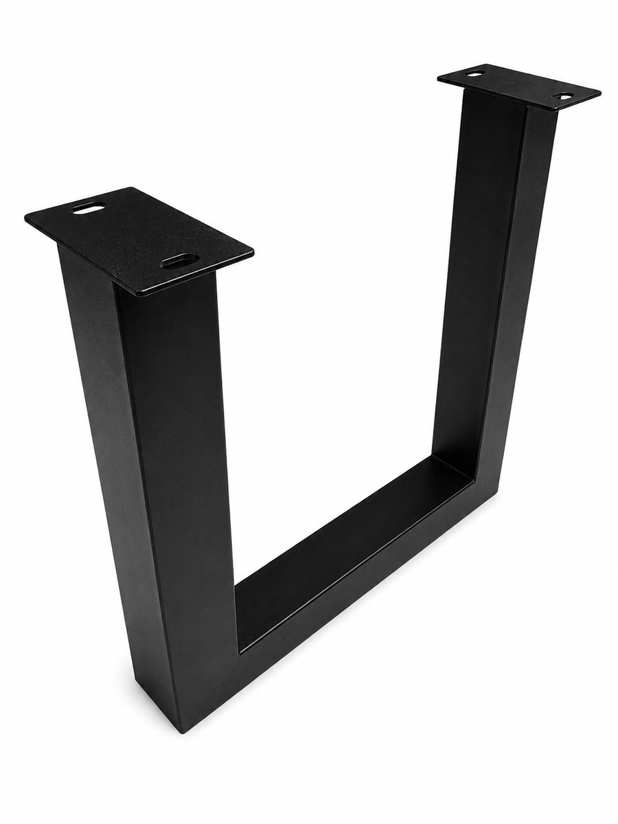 Stalen - Onderstel - Tafelpoten - Tafelonderstel - Set van 2 - U tafelpoot - U vormige - 2 stuks - 71 x 74 - cm - koker 10 x 10 cm - metal - industriële