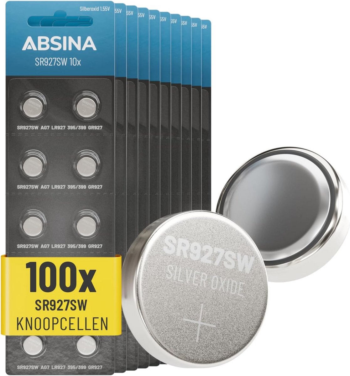 Horloge Batterijen - Knoopcel Batterijen - Apparaten Voeden - Lange Houdbaarheid - 100 Stuks - Zilveroxide