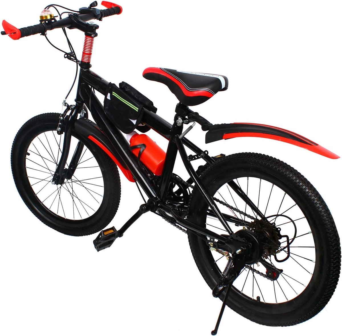 Kinder Mountainbike - Jongensfiets Meisjesfiets - Buiten Fietsen - 7 Versnellingen - 20 Inch - Rood