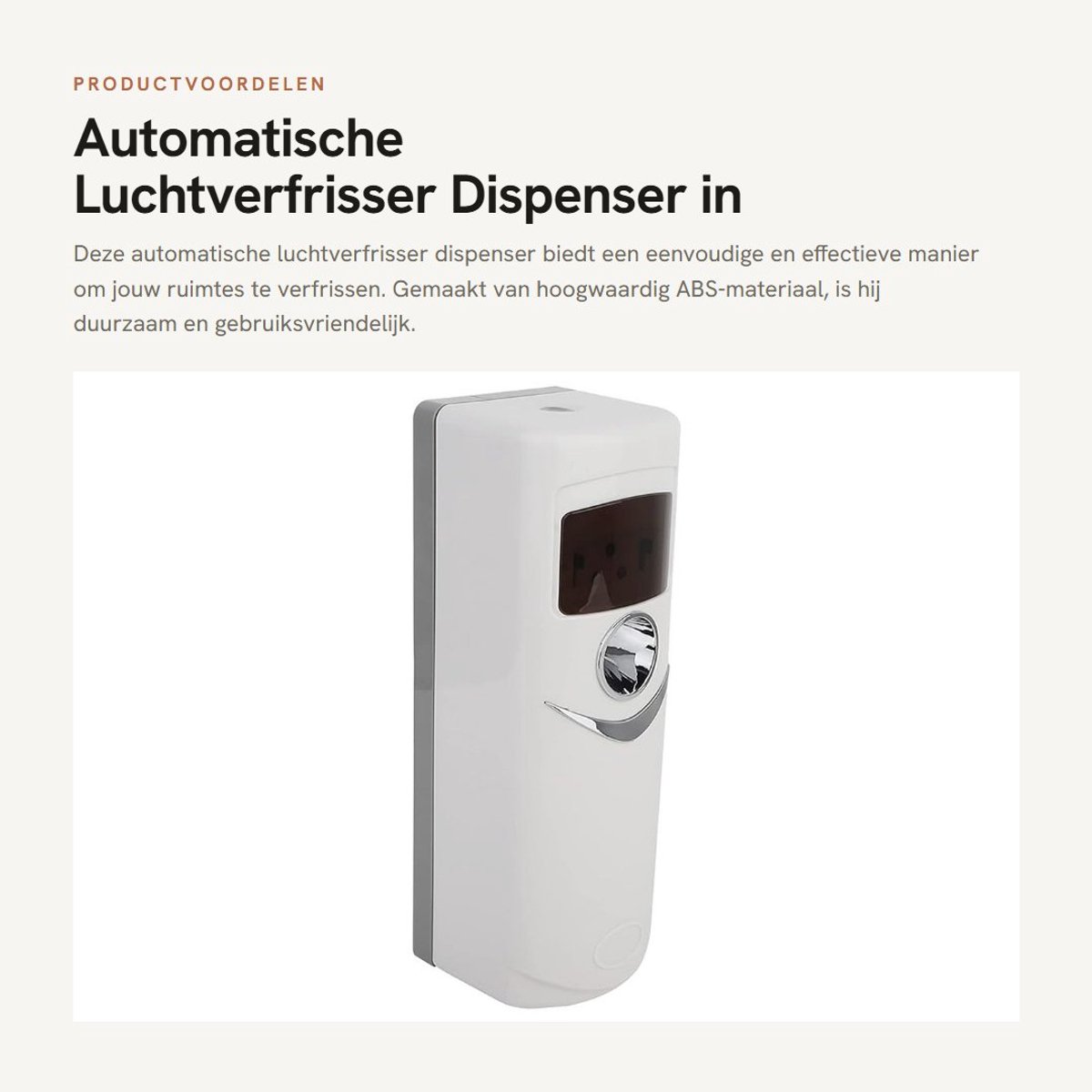 Dailygoods - Automatische Luchtverfrisser Dispenser in Wit
