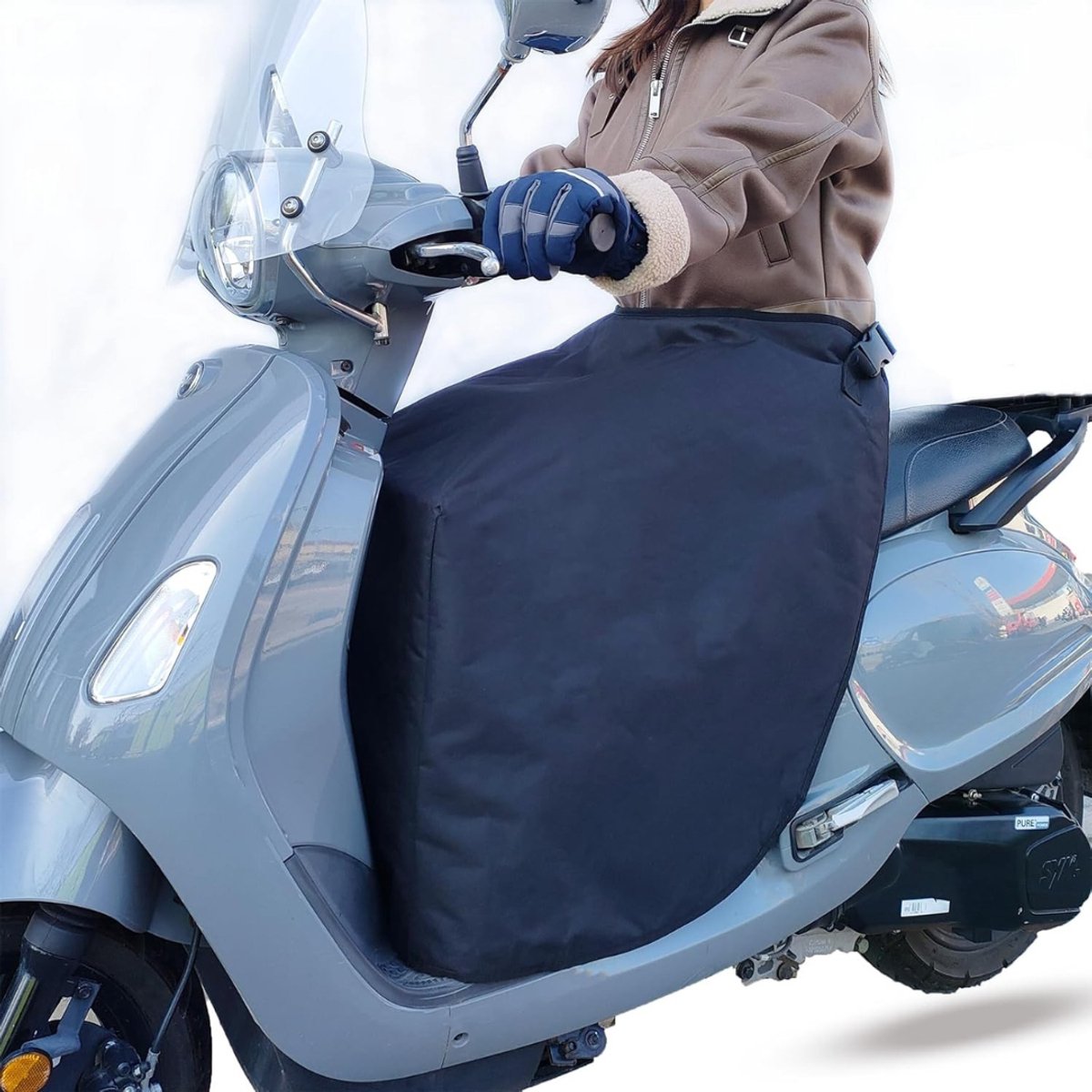QIN® Scooter Deken - Beenkleed - Waterdicht - Winicht - Zwart - 62cm x 35cm x 45cm