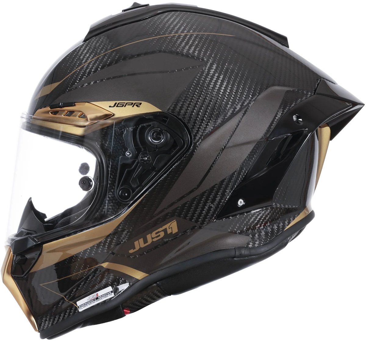 Just1 Motorhelm Integraal J-GPR Gold-Carbon Gloss Maat L - ECE 22.06 en DOT