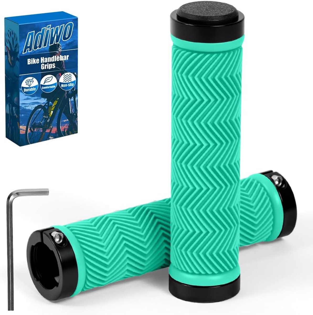 Fietshandgrepen - Stuurgrepen Ergonomisch - Comfortabel Fietsen - Antislip Ontwerp - Universeel 222 mm - Groen