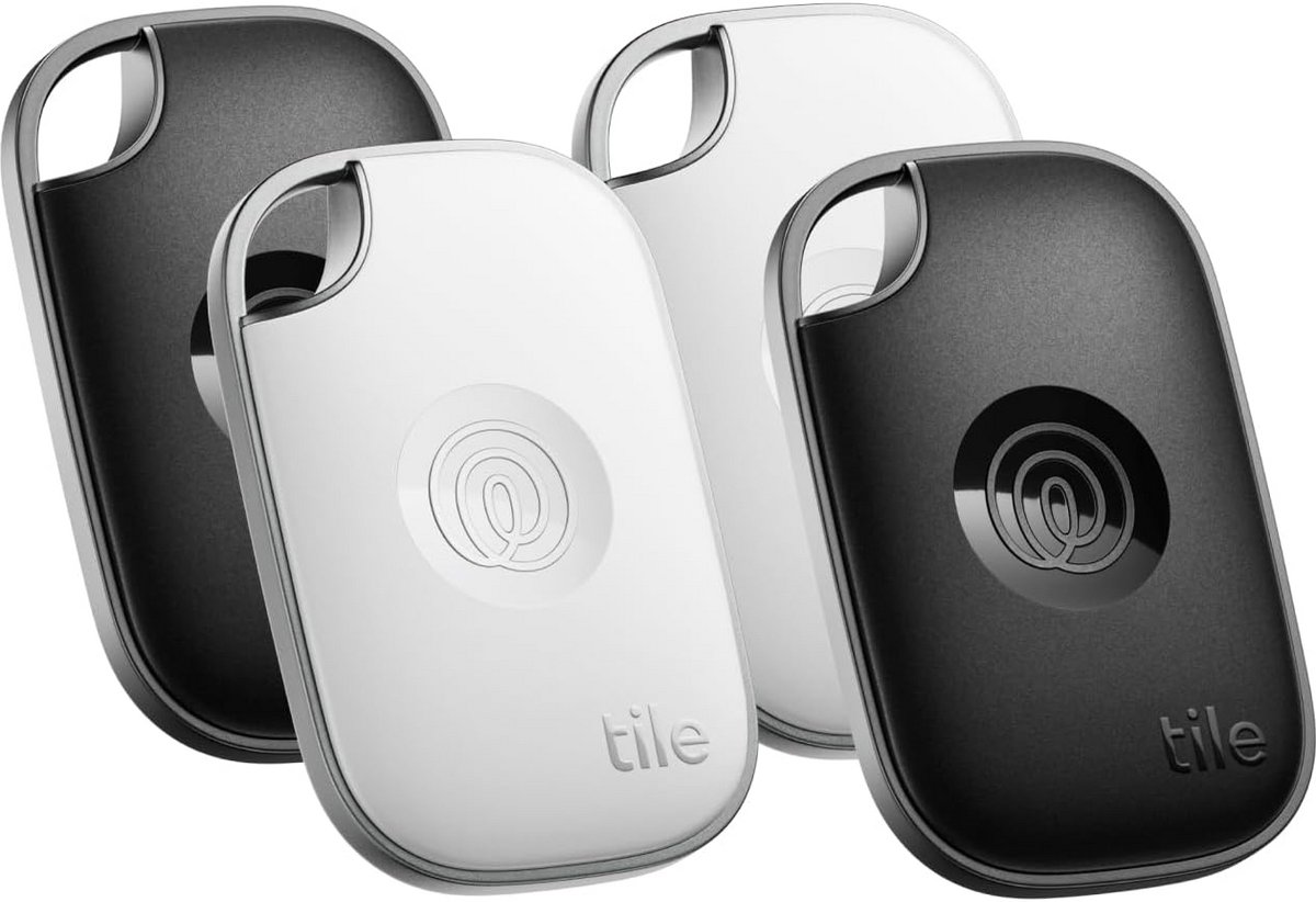 Tracker Set - Zoeker - Spullen Terugvinden - SOS Alert Functie - 4 Stuks - Zwart Wit