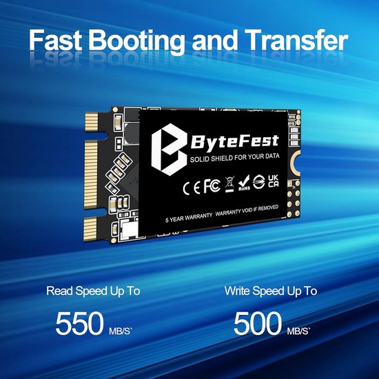 Interne SSD - Solid State Drive - Opslagruimte Vergroten - Snelle Data Overdracht - 64 GB - Zilver — afbeelding 3