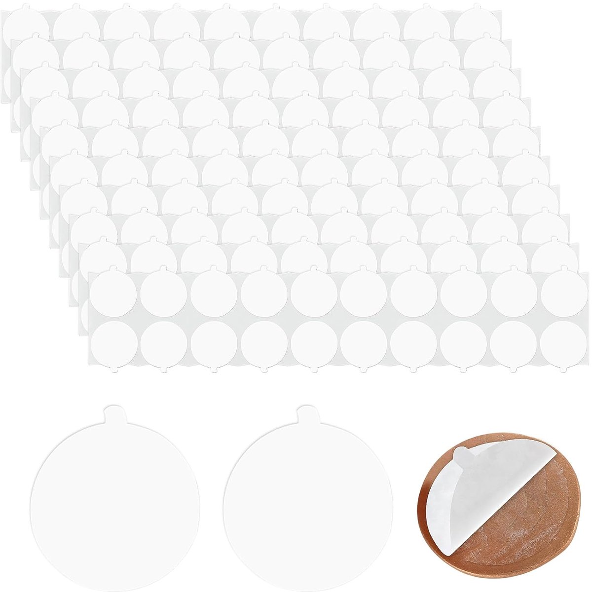 Dubbelzijdige Stickers - Plakpunten Zegels - Enveloppen Sluiten - Gemakkelijk Afscheurbaar - 500 Stuks - Wit