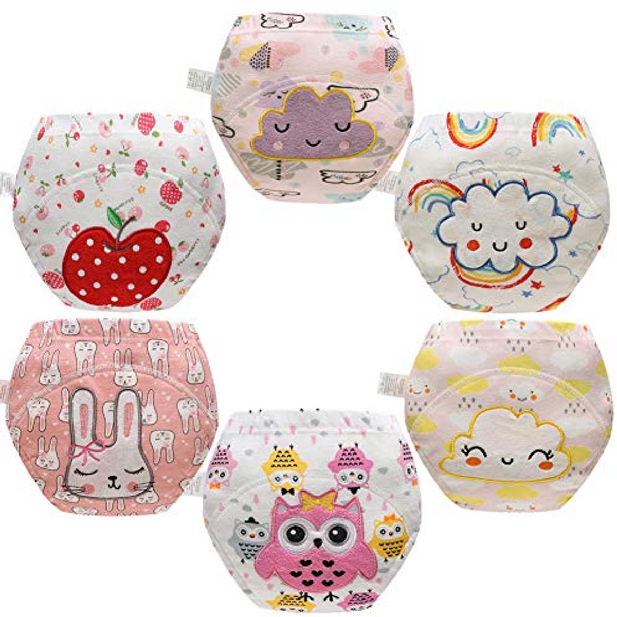 Baby Oefenbroekjes - Luierbroekjes Set - Zindelijkheidstraining - Wasbaar Herbruikbaar - Set van 3 - Meerdere Kleuren